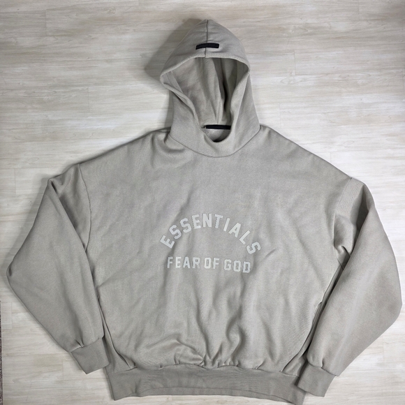Fear Of God Essentials Hoodie Dusty Beige Men' Size XL Oversized - Picture 1 of 12